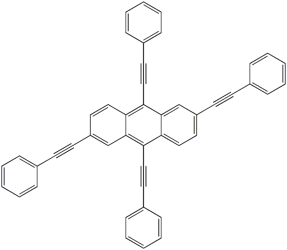 2,6,9,10-TETRAKIS(PHENYLETHYNYL)ANTHRACENE Struktur