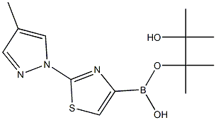 2-(4-METHYL-1H-PYRAZOL-1-YL)THIAZOLE-4-BORONIC ACID PINACOL ESTER Struktur