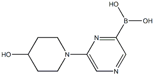 6-(4-HYDROXYPIPERIDIN-1-YL)PYRAZINE-2-BORONIC ACID Struktur