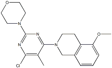 2-(6-CHLORO-5-METHYL-2-MORPHOLIN-4-YLPYRIMIDIN-4-YL)-5-METHOXY-1,2,3,4-TETRAHYDROISOQUINOLINE Struktur