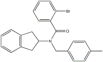 2-BROMO-N-INDAN-2-YL-N-(4-METHYL-BENZYL)-BENZAMIDE Struktur