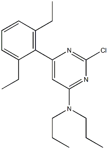 2-CHLORO-6-(2,6-DIETHYLPHENYL)-N,N-DIPROPYLPYRIMIDIN-4-AMINE Struktur