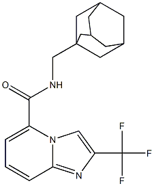 2-TRIFLUOROMETHYL-IMIDAZO[1,2-A]PYRIDINE-5-CARBOXYLIC ACID (ADAMANTAN-1-YLMETHYL)-AMIDE Struktur