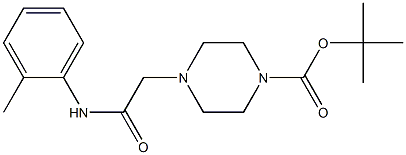 4-(O-TOLYLCARBAMOYL-METHYL)-PIPERAZINE-1-CARBOXYLIC ACID TERT-BUTYL ESTER Struktur