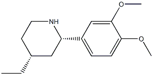 CIS-2-(3,4-DIMETHOXYPHENYL)-4-ETHYLPIPERIDINE Struktur