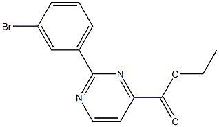 ETHYL 2-(3-BROMOPHENYL)-4-PYRIMIDINE CARBOXYLATE Struktur