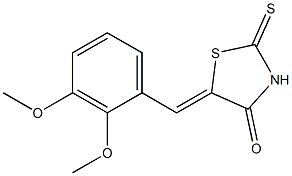 5-(2,3-dimethoxybenzylidene)-2-thioxo-1,3-thiazolidin-4-one Struktur