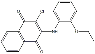 2-chloro-3-(2-ethoxyanilino)naphthoquinone Struktur