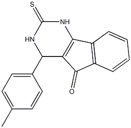 4-(4-methylphenyl)-2-thioxo-2,3,4,5-tetrahydro-1H-indeno[1,2-d]pyrimidin-5-one Struktur