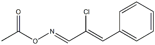 1-{3-[(acetyloxy)imino]-2-chloroprop-1-enyl}benzene Struktur