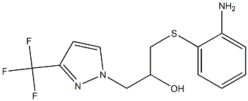 1-[(2-aminophenyl)thio]-3-[3-(trifluoromethyl)-1H-pyrazol-1-yl]propan-2-ol Struktur