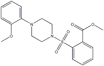 methyl 2-{[4-(2-methoxyphenyl)piperazino]sulfonyl}benzoate Struktur