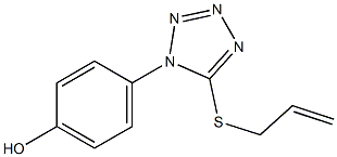 4-[5-(allylthio)-1H-1,2,3,4-tetraazol-1-yl]phenol Struktur