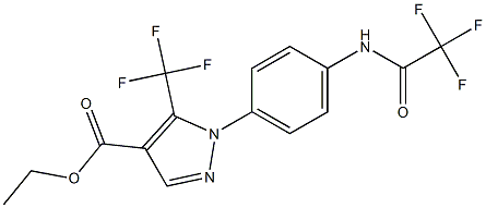 ethyl 1-{4-[(2,2,2-trifluoroacetyl)amino]phenyl}-5-(trifluoromethyl)-1H-pyrazole-4-carboxylate Struktur