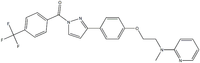 [3-(4-{2-[methyl(2-pyridinyl)amino]ethoxy}phenyl)-1H-pyrazol-1-yl][4-(trifluoromethyl)phenyl]methanone Struktur