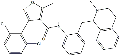 N4-{2-[(2-methyl-1,2,3,4-tetrahydroisoquinolin-1-yl)methyl]phenyl}-3-(2,6-dichlorophenyl)-5-methylisoxazole-4-carboxamide Struktur