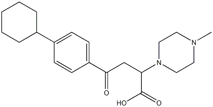 4-(4-cyclohexylphenyl)-2-(4-methylpiperazino)-4-oxobutanoic acid Struktur