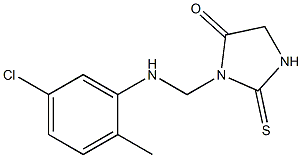 3-[(5-chloro-2-methylanilino)methyl]-2-thioxotetrahydro-4H-imidazol-4-one Struktur