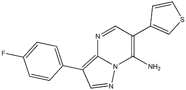 3-(4-fluorophenyl)-6-(3-thienyl)pyrazolo[1,5-a]pyrimidin-7-amine Struktur