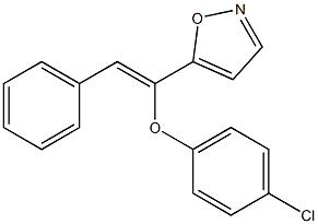 5-[1-(4-chlorophenoxy)-2-phenylvinyl]isoxazole Struktur