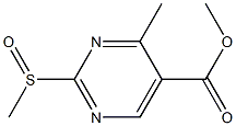 methyl 4-methyl-2-(methylsulfinyl)-5-pyrimidinecarboxylate Struktur