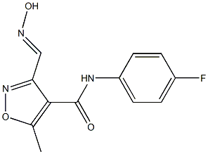 N-(4-fluorophenyl)-3-[(hydroxyimino)methyl]-5-methyl-4-isoxazolecarboxamide Struktur