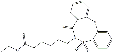 ethyl 6-(5,5,7-trioxo-6,7-dihydro-5H-5lambda~6~-dibenzo[d,g][1,6,2]dithiazocin-6-yl)hexanoate Struktur