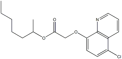 1-methylhexyl 2-[(5-chloro-8-quinolinyl)oxy]acetate Struktur