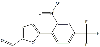 5-[2-Nitro-4-(trifluoromethyl)phenyl]furan-2-carboxaldehyde Struktur