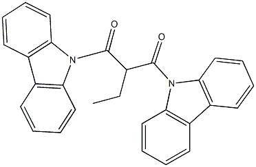 1,3-di(9H-carbazol-9-yl)-2-ethylpropane-1,3-dione Struktur