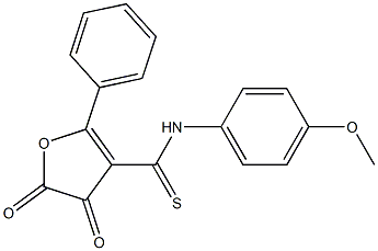 N3-(4-methoxyphenyl)-4,5-dioxo-2-phenyl-4,5-dihydrofuran-3-carbothioamide Struktur