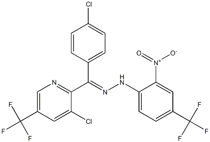 (4-chlorophenyl)[3-chloro-5-(trifluoromethyl)-2-pyridinyl]methanone N-[2-nitro-4-(trifluoromethyl)phenyl]hydrazone Struktur