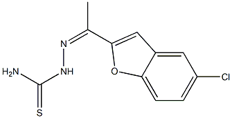 2-[1-(5-chlorobenzo[b]furan-2-yl)ethylidene]hydrazine-1-carbothioamide Struktur