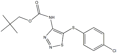 neopentyl N-{5-[(4-chlorophenyl)sulfanyl]-1,2,3-thiadiazol-4-yl}carbamate Struktur