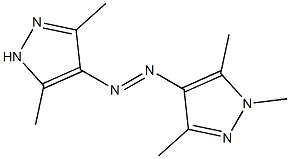 4-[2-(3,5-dimethyl-1H-pyrazol-4-yl)diaz-1-enyl]-1,3,5-trimethyl-1H-pyrazole Struktur