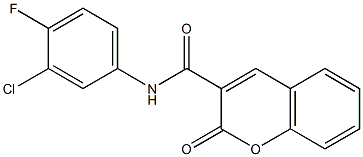 N3-(3-chloro-4-fluorophenyl)-2-oxo-2H-chromene-3-carboxamide Struktur