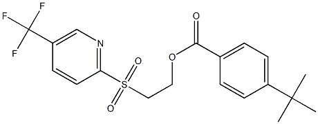 2-{[5-(trifluoromethyl)-2-pyridyl]sulfonyl}ethyl 4-(tert-butyl)benzoate Struktur