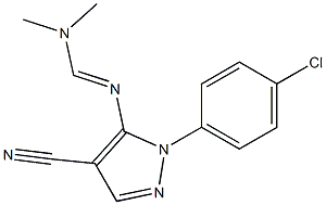 N'-[1-(4-chlorophenyl)-4-cyano-1H-pyrazol-5-yl]-N,N-dimethyliminoformamide Struktur