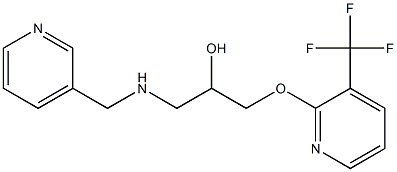 1-[(3-pyridylmethyl)amino]-3-{[3-(trifluoromethyl)-2-pyridyl]oxy}propan-2-o l Struktur