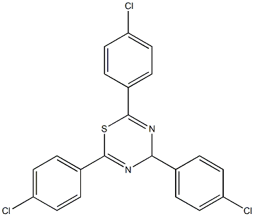 2,4,6-tri(4-chlorophenyl)-4H-1,3,5-thiadiazine Struktur