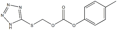 4-methylphenyl [(1H-1,2,3,4-tetraazol-5-ylthio)methyl] carbonate Struktur