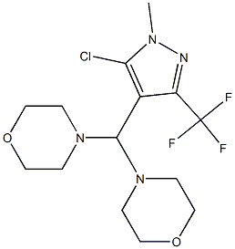 4-[[5-chloro-1-methyl-3-(trifluoromethyl)-1H-pyrazol-4-yl](morpholino)methyl]morpholine Struktur