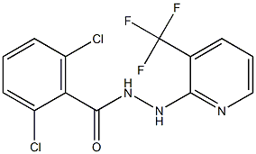 2,6-dichloro-N'-[3-(trifluoromethyl)-2-pyridinyl]benzenecarbohydrazide Struktur