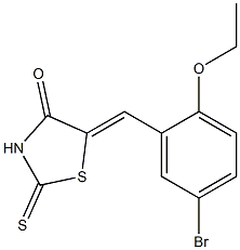 5-(5-bromo-2-ethoxybenzylidene)-2-thioxo-1,3-thiazolan-4-one Struktur