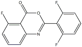 2-(2,6-difluorophenyl)-5-fluoro-4H-3,1-benzoxazin-4-one Struktur