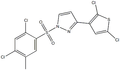 1-[(2,4-dichloro-5-methylphenyl)sulfonyl]-3-(2,5-dichloro-3-thienyl)-1H-pyrazole Struktur