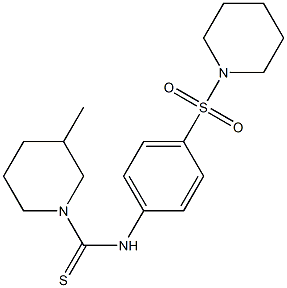 N1-[4-(piperidinosulfonyl)phenyl]-3-methylpiperidine-1-carbothioamide Struktur