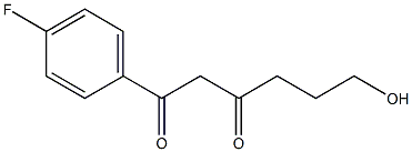 1-(4-fluorophenyl)-6-hydroxyhexane-1,3-dione Struktur