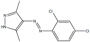 4-[2-(2,4-dichlorophenyl)diaz-1-enyl]-3,5-dimethyl-1H-pyrazole Struktur