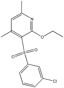 3-chlorophenyl 2-ethoxy-4,6-dimethyl-3-pyridinyl sulfone Struktur